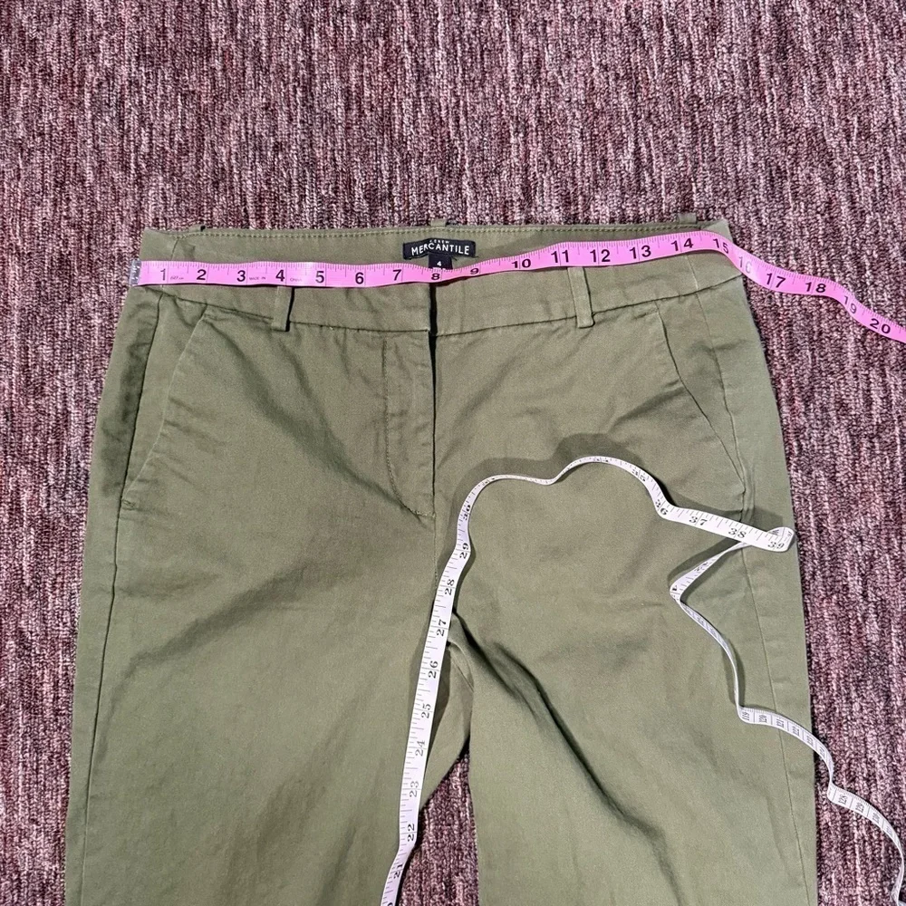 J Crew Mercantile Green Granola Straight Leg Career Chino Pants 4